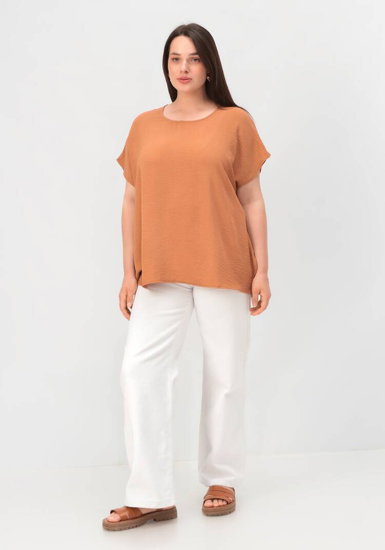 Блуза базовая со спущенной линией плеча шир.  750, рис. 48