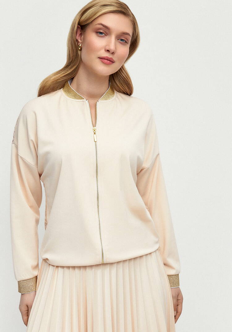 Бомбер трикотажный с ажурной спинкой шир.  750, рис. 9