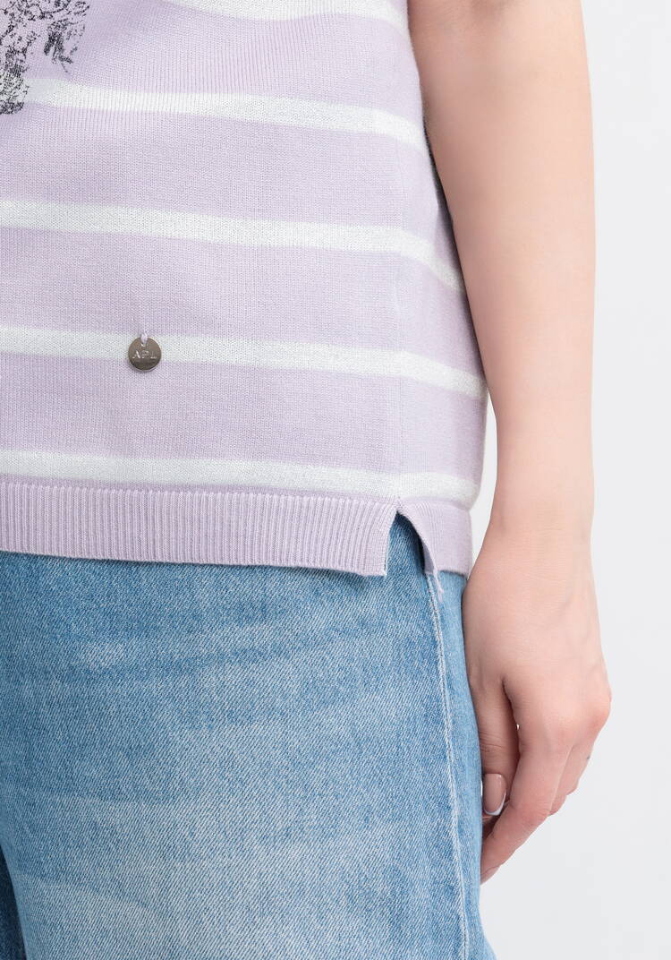 Блуза в полоску с рисунком шир.  750, рис. 35