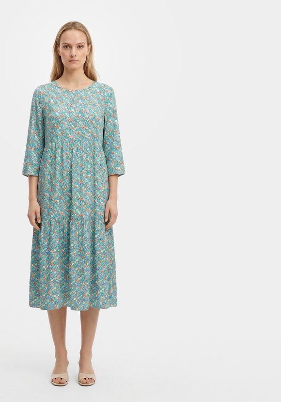 Платье ярусное с принтом шир.  580, рис. 16
