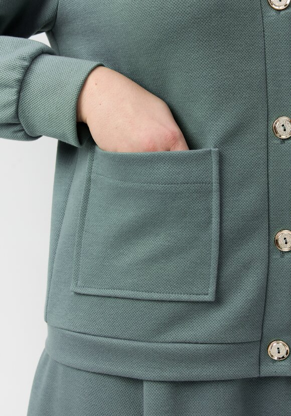 Кардиган на пуговицах однотонный шир.  580, рис. 5