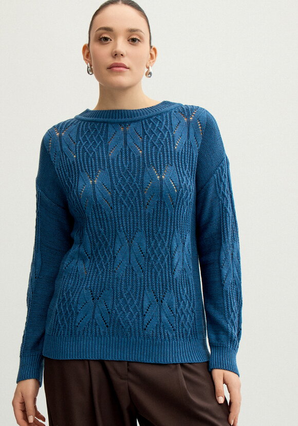 Джемпер ажурный на резинке шир.  580, рис. 35