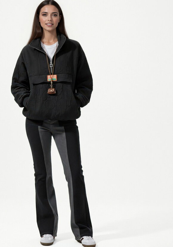 Джинсы комбинированные двухцветные шир.  580, рис. 9