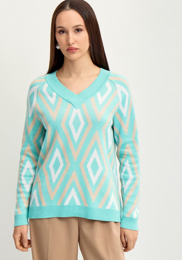 Джемпер с геометрическим рисунком шир.  580, рис. 4