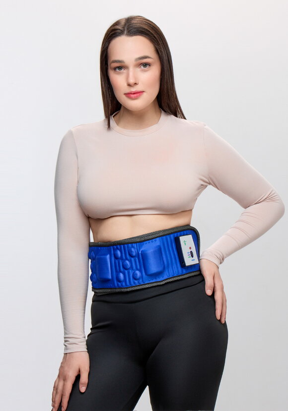 Вибромассажный пояс с магнитами для похудения шир.  580, рис. 1