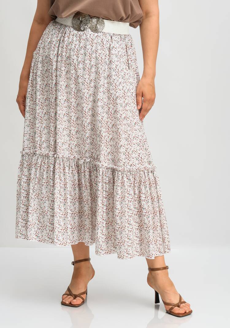 Юбка на резинке и с воланом по низу шир.  750, рис. 18