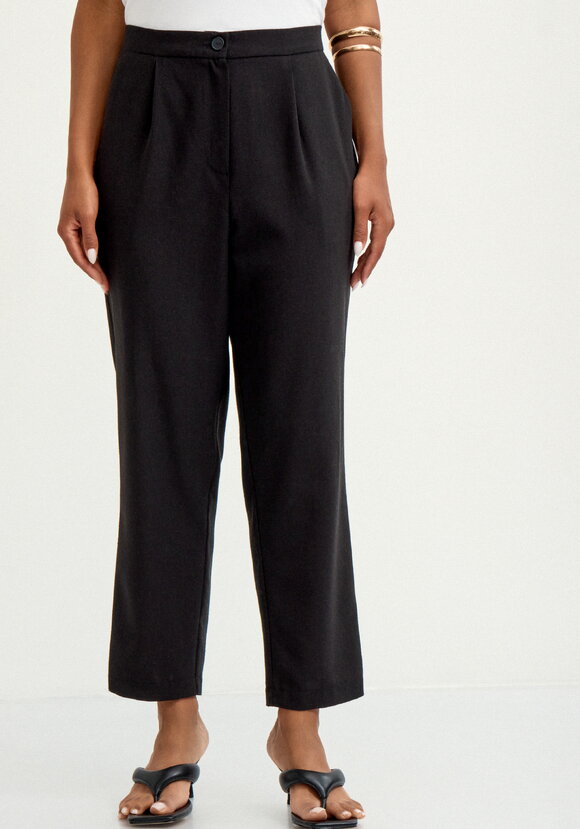 Брюки изо льна  прямые  с резинкой по поясу шир.  580, рис. 12