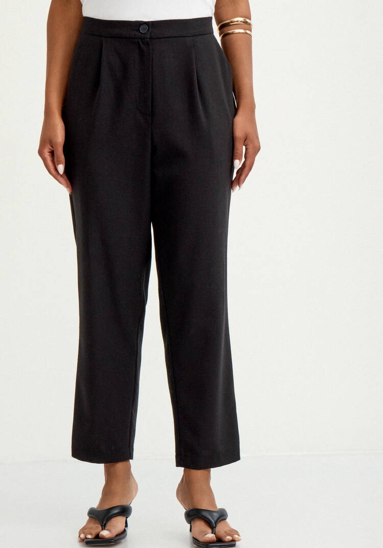 Брюки изо льна  прямые  с резинкой по поясу шир.  750, рис. 12