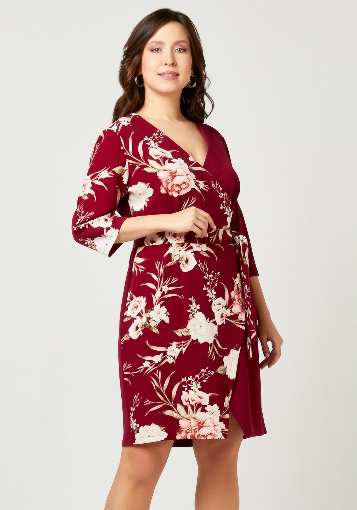 Платье на запах с цветочным принтом Bianka Modeno, размер 50 - фото 5