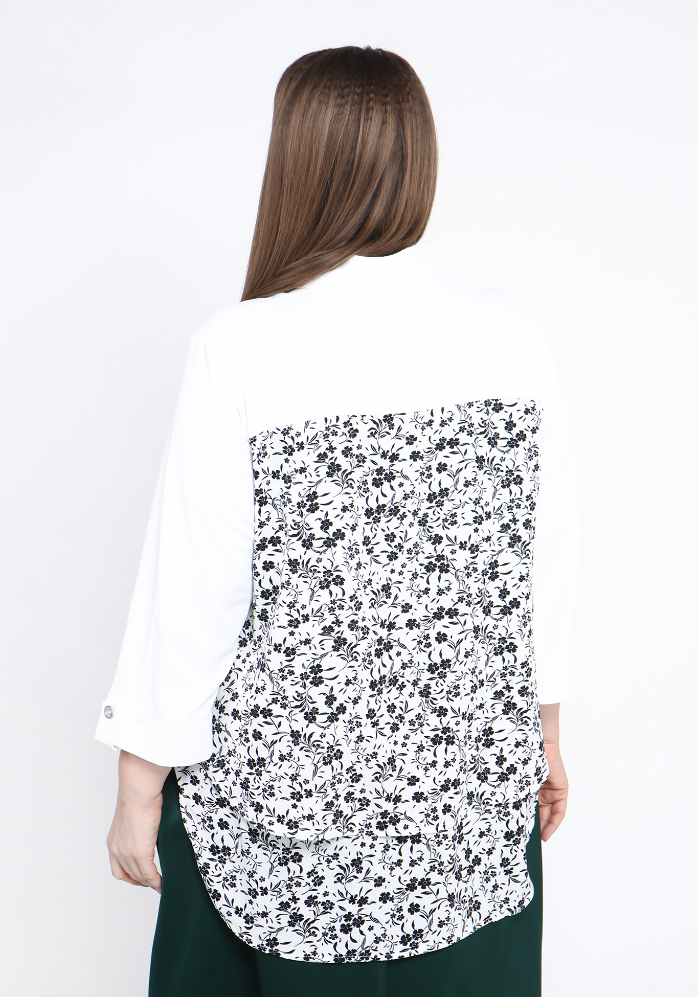 Блуза необычного кроя Bianka Modeno, размер 58, цвет пудровый - фото 4