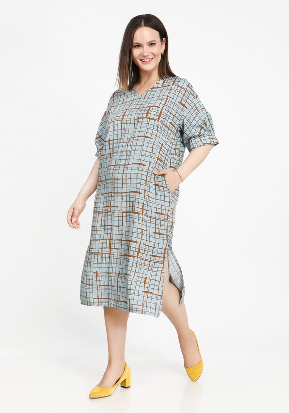 Платье с V-образным вырезом и манжетом шир.  580, рис. 5