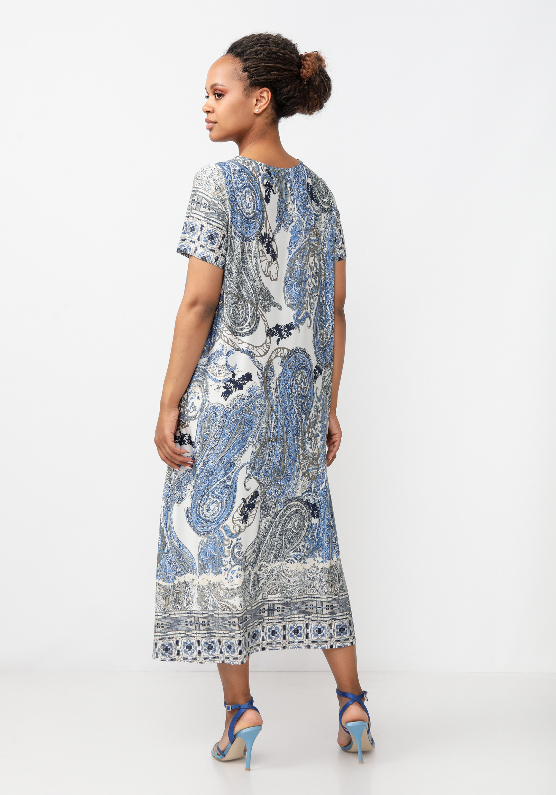 Платье "Мерцана" Синель, цвет голубой, размер 60 - фото 7