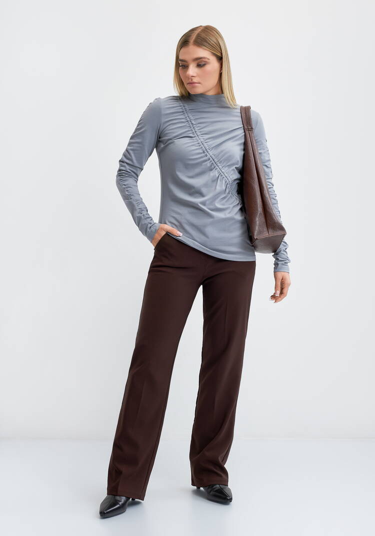 Водолазка со сборкой Хельга шир.  750, рис. 20