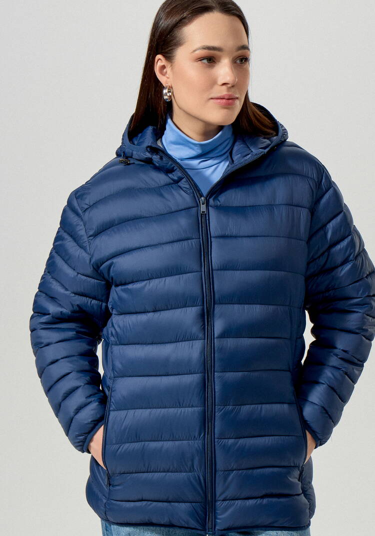 Куртка легкая стеганая с капюшоном шир.  750, рис. 14