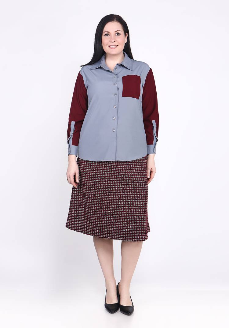 Рубашка из комбинированной ткани шир.  750, рис. 10