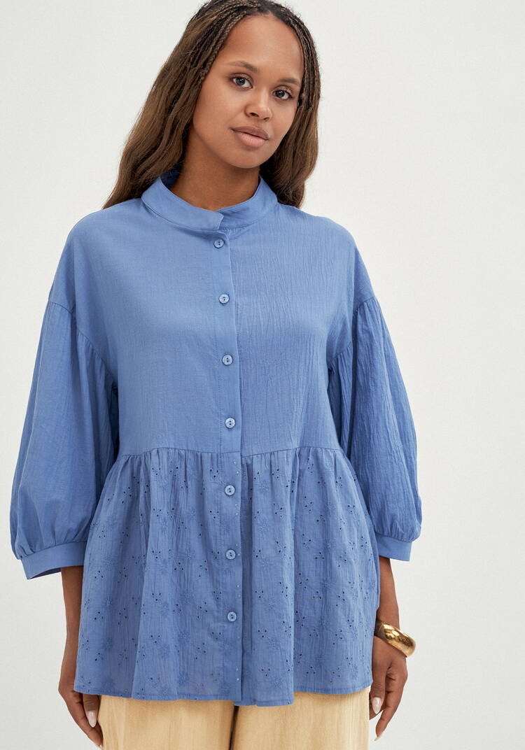 Блуза комбинированная с шитьём шир.  750, рис. 12