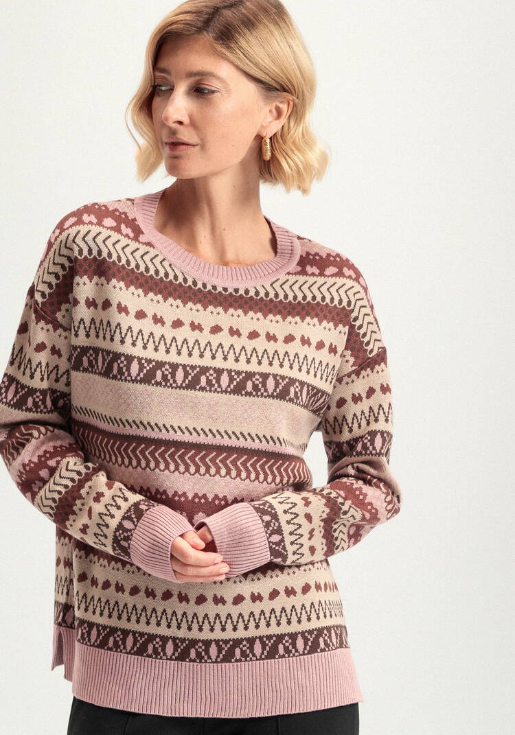 Джемпер со скандинавским рисунком шир.  750, рис. 13