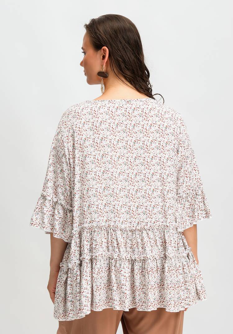 Блуза с воланом по низу и на рукавах шир.  750, рис. 21