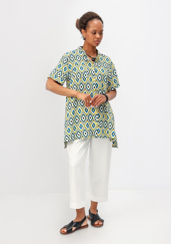 Блуза с геометрическим рисунком шир.  580, рис. 17