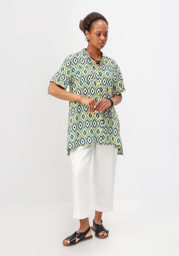 Блуза с геометрическим рисунком шир.  750, рис. 17