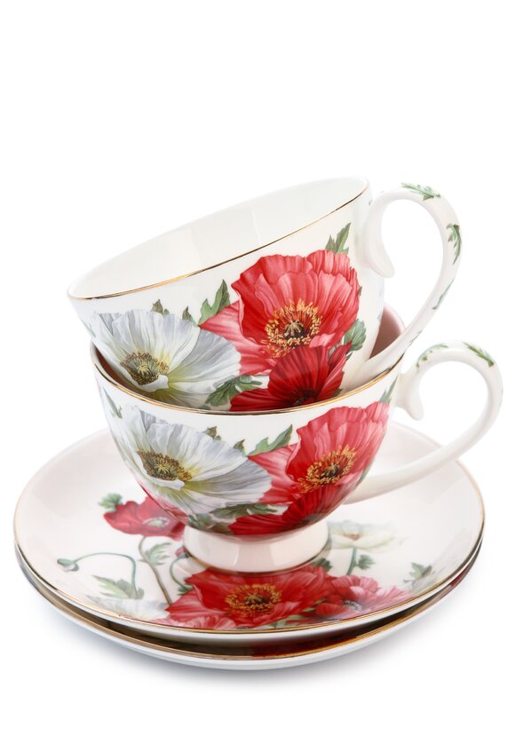 Чайный набор из фарфора Маки, 4 предмета шир.  580, рис. 2