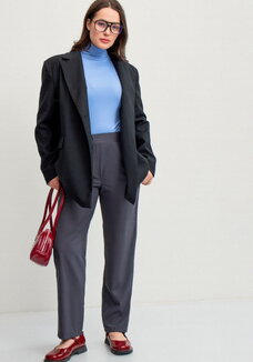 Брюки прямые с имитацией гульфика Элис