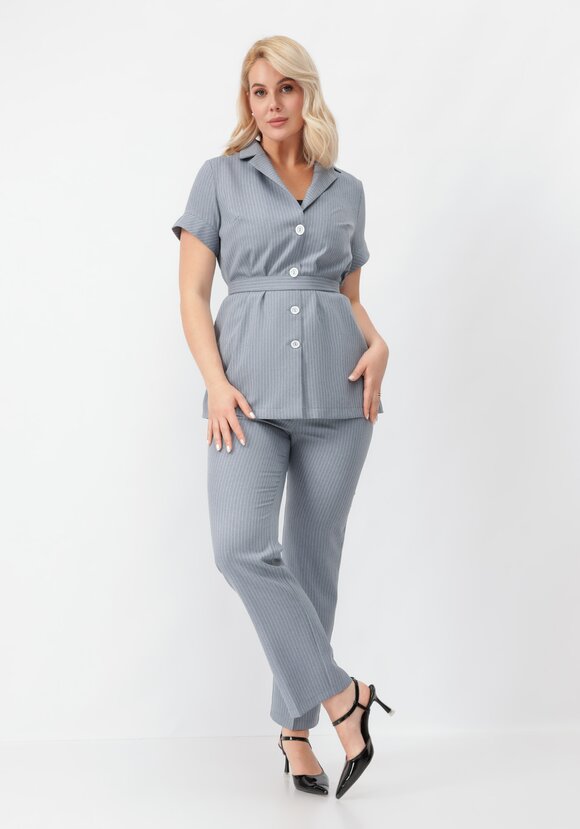 Костюм блуза и брюки в полоску шир.  580, рис. 20