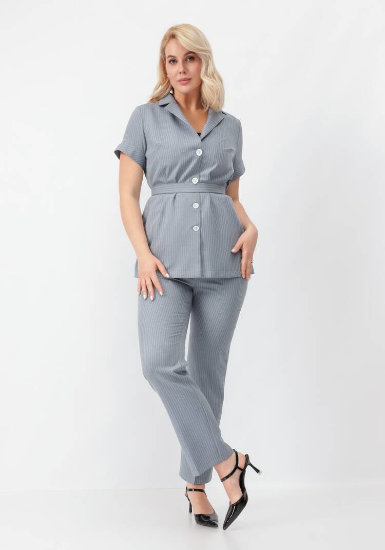 Костюм блуза и брюки в полоску шир.  750, рис. 20