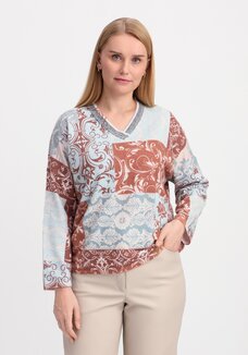 Джемпер свободный Этнический рисунок