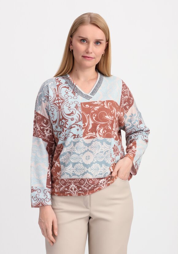 Джемпер свободный Этнический рисунок шир.  580, рис. 7