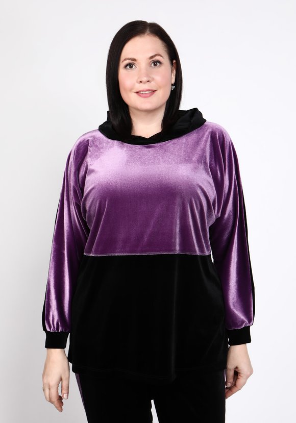 Туника бархатная с капюшоном шир.  580, рис. 19