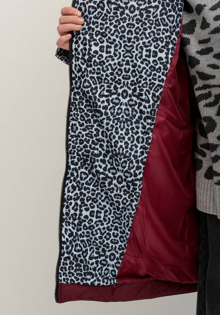 Куртка стеганая с анималистичным принтом шир.  750, рис. 7