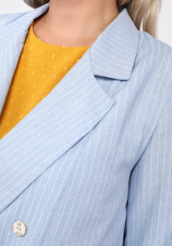 Жакет двубортный в полоску шир.  580, рис. 20