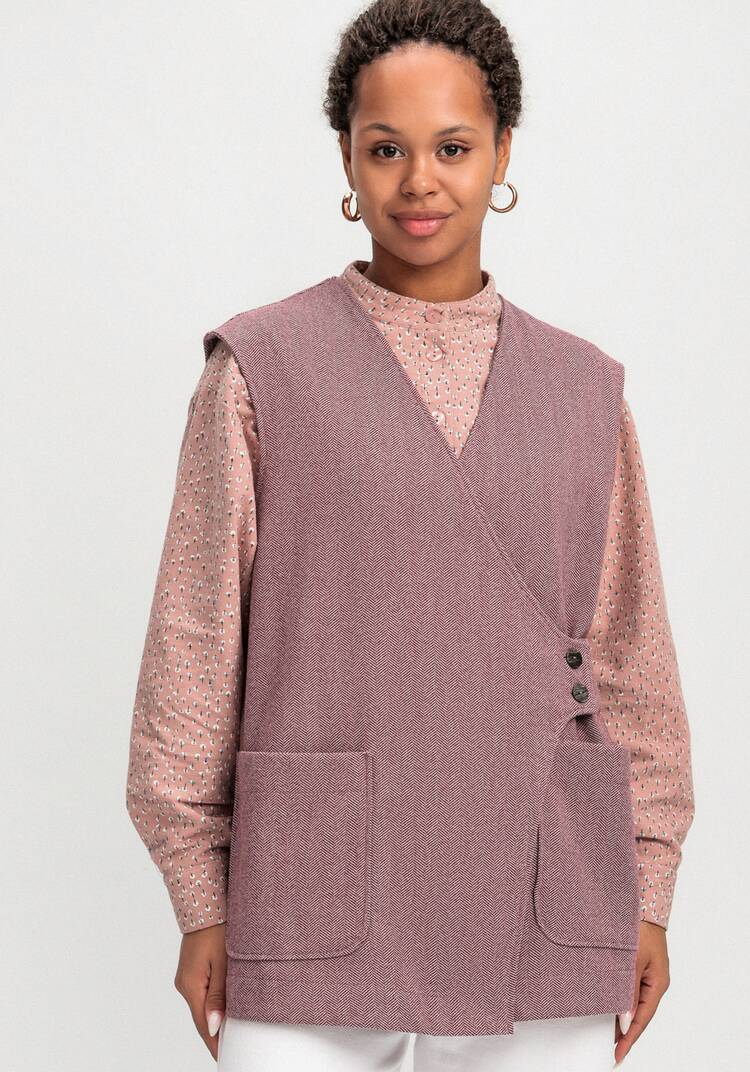 Жилет на запах свободного кроя шир.  750, рис. 23