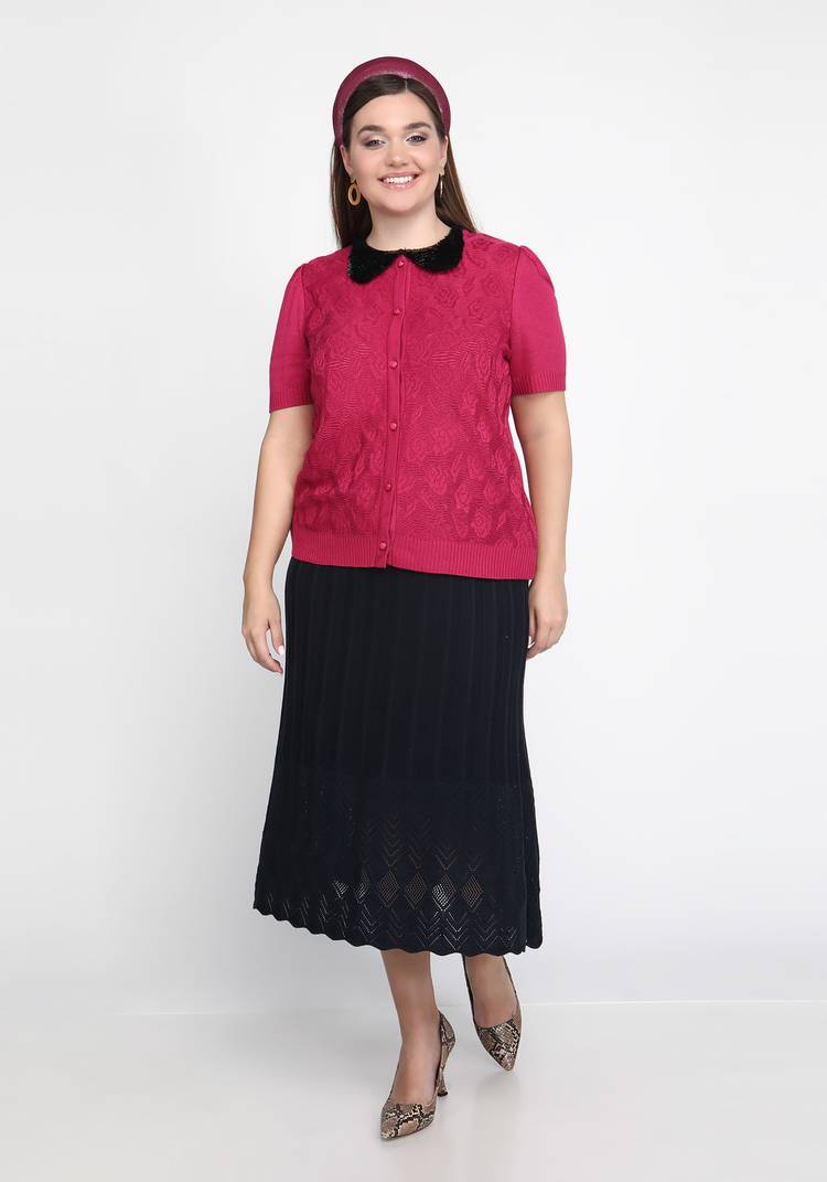 Юбка с ажуром по низу шир.  750, рис. 8