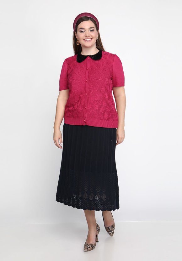 Юбка с ажуром по низу шир.  580, рис. 8