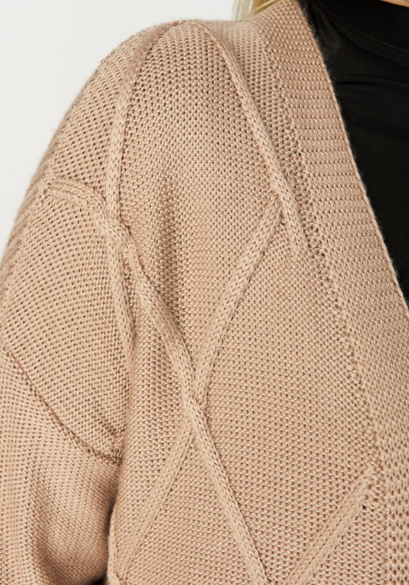 Кардиган с объёмным орнаментом шир.  580, рис. 18