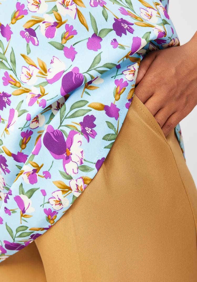 Блуза с цветочным принтом Александрина шир.  750, рис. 5