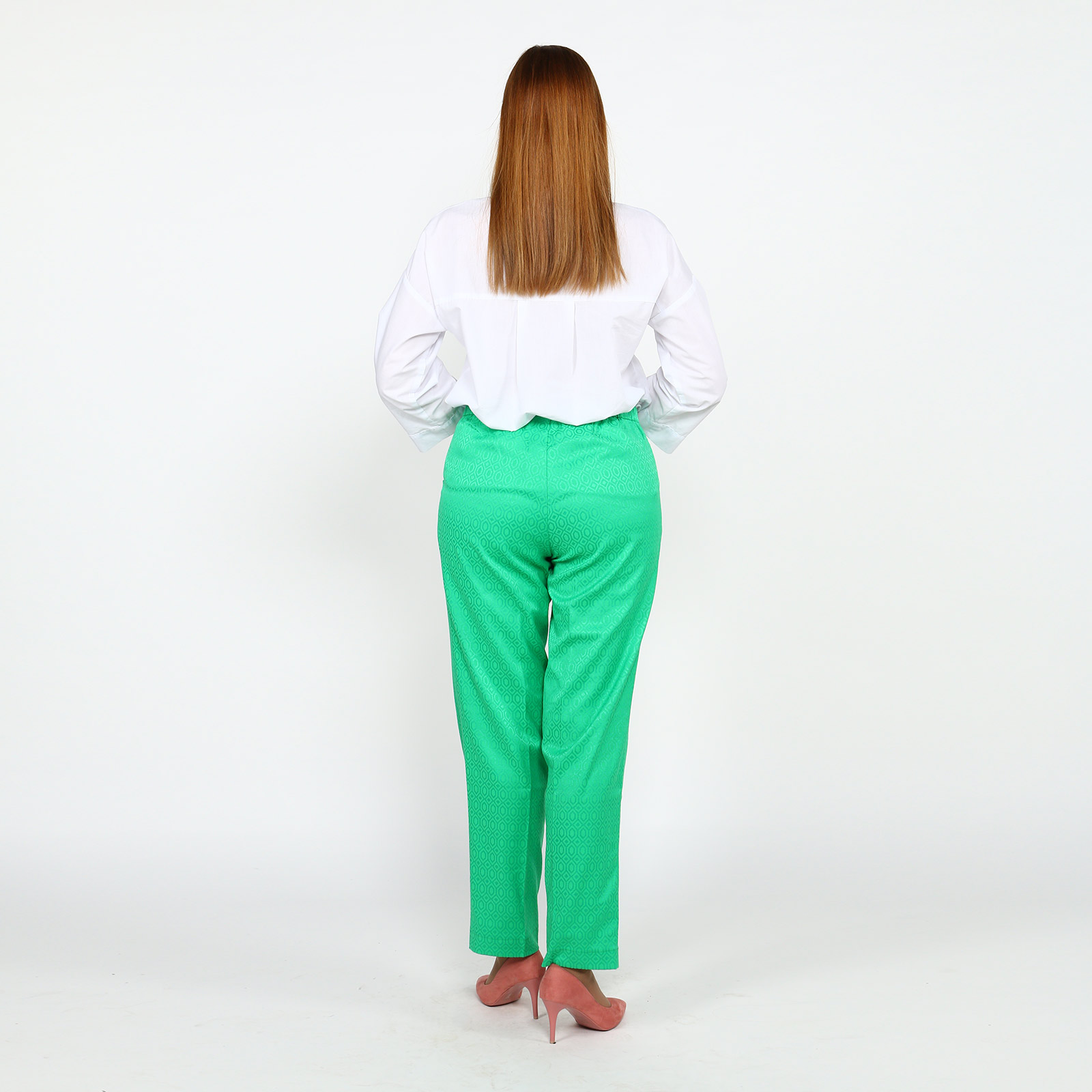 Брюки зауженные с декоративными карманами Averi, цвет зеленый, размер 52 - фото 4