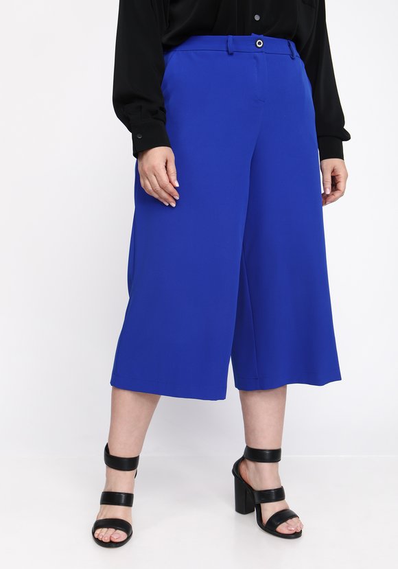 Брюки-кюлоты однотонные широкие шир.  580, рис. 12