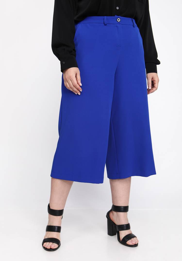 Брюки-кюлоты однотонные широкие шир.  750, рис. 12