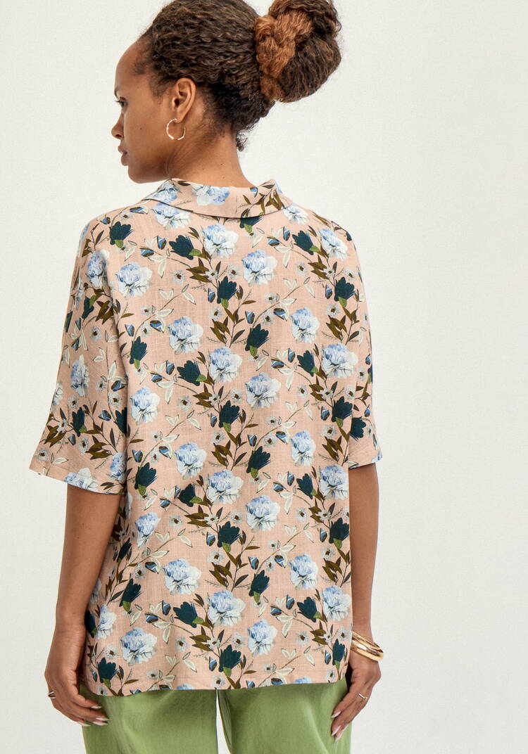 Блуза со спущенным плечом и с воротом шаль шир.  750, рис. 11