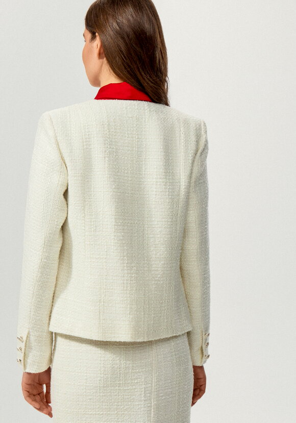 Пиджак из однотонного твида на пуговицах шир.  580, рис. 9