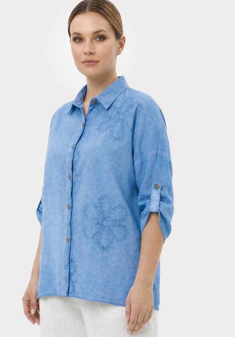 Блуза с объемным узором шир.  750, рис. 6