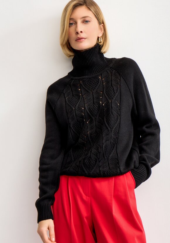 Свитер с ажурным рисунком шир.  580, рис. 46