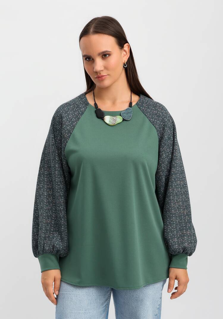 Блуза комбинированная свободного кроя шир.  750, рис. 20