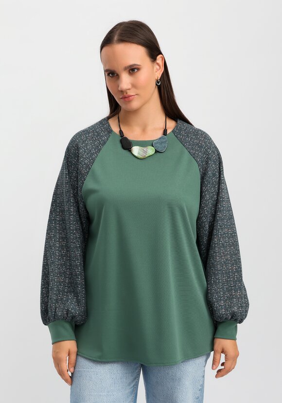 Блуза комбинированная свободного кроя шир.  580, рис. 20