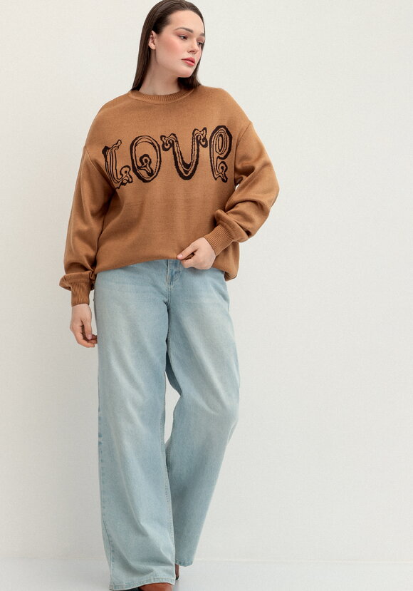 Джемпер с жаккардовой надписью шир.  580, рис. 8