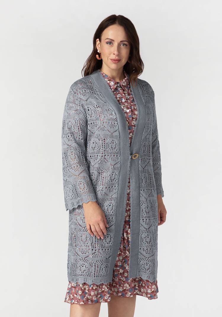 Кардиган Ажурное мгновение шир.  750, рис. 16