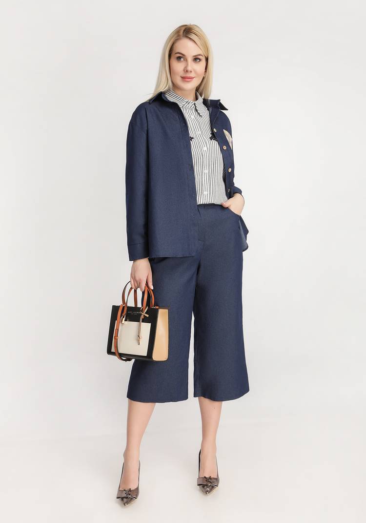 Рубашка с контрастной вставкой и карманом шир.  750, рис. 8